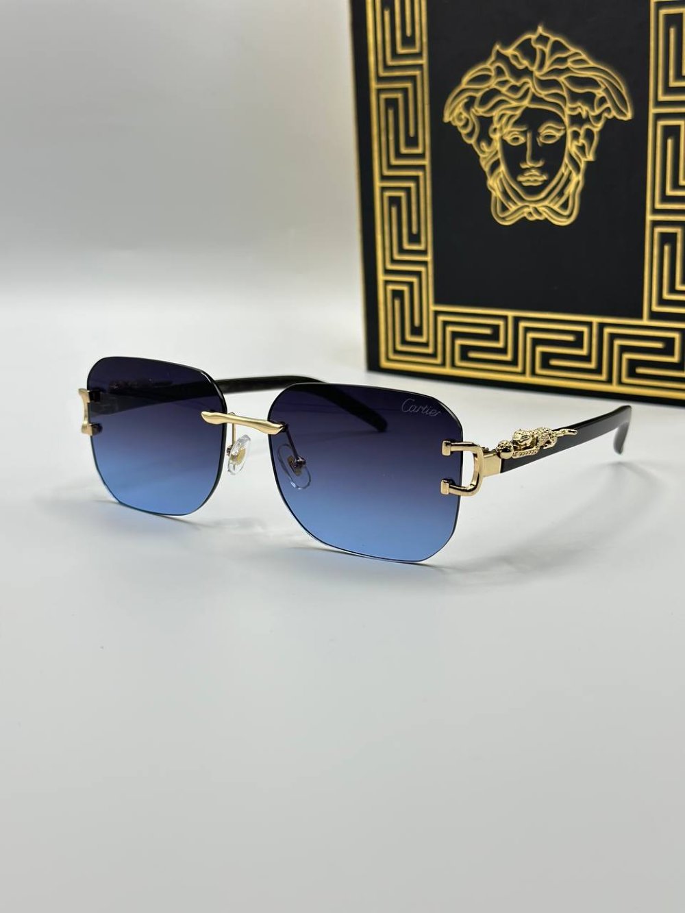 Cartier Mavi Cam Unisex Güneş Gözlüğü  G1762-VLL