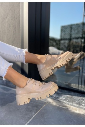 Jenda Nude Rugan Bağcıklı Oxford Ayakkabı