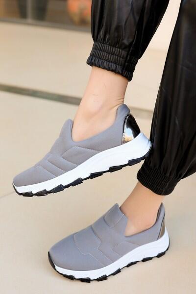 Krista Gri Streç Spor Ayakkabı Krista Gri Streç Spor Ayakkabı