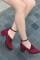 Rosla Bordo Süet Bootie Ayakakbı