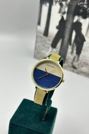Calvin Klein Gold Mavi Kadran Kadın Kol Saat S762