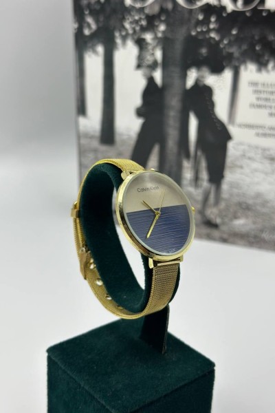 Calvin Klein Gold Mavi Kadran Kadın Kol Saat S762