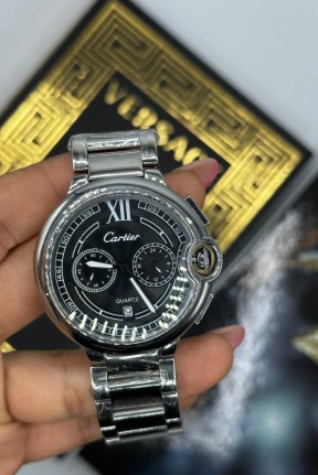 Cartier Crono Çelik Kordon Erkek Saat  S479