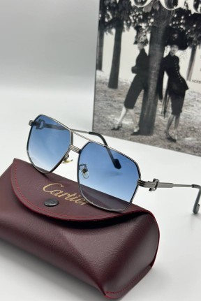 Cartier Gök Mavi İthal Erkek Güneş Gözlüğü  G1632-VLLZ