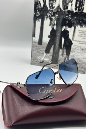 Cartier Gök Mavi İthal Erkek Güneş Gözlüğü  G1632-VLLZ