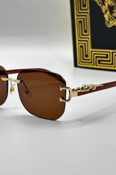 Cartier Kahverengi Unisex Güneş Gözlüğü G1761-VLL Cartier Kahverengi Unisex Güneş Gözlüğü G1761-VLL