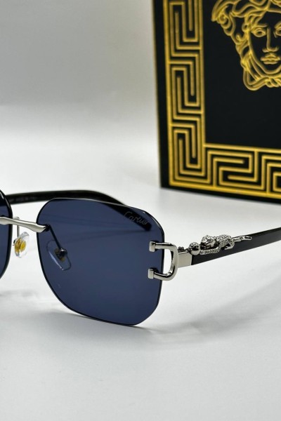 Cartier Siyah Cam Unisex Güneş Gözlüğü  G1763-VLL