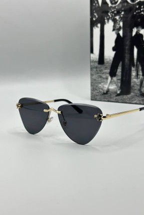 Cartier Siyah Cam Kadın Güneş Gözlüğü G1360-VLL Cartier Siyah Cam Kadın Güneş Gözlüğü G1360-VLL