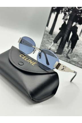 Celine Gümüş - Mavi Cam Metal Kasa Unisex Güneş Gözlüğü G1986-VLL Celine Gümüş - Mavi Cam Metal Kasa Unisex Güneş Gözlüğü G1986-VLL