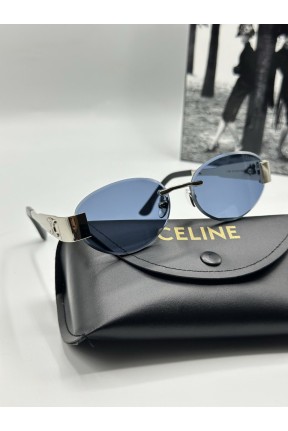 Celine Gümüş - Mavi Cam Metal Kasa Unisex Güneş Gözlüğü G1986-VLL Celine Gümüş - Mavi Cam Metal Kasa Unisex Güneş Gözlüğü G1986-VLL