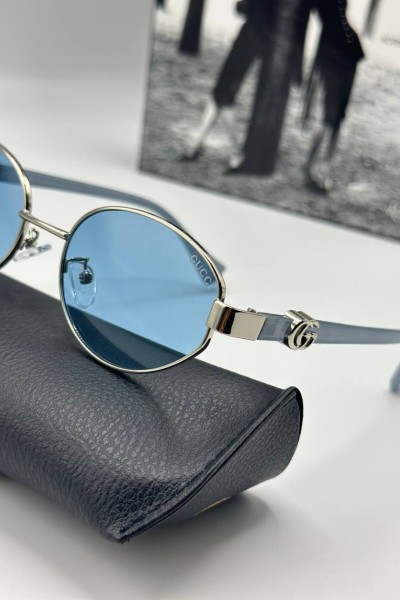 Gucci Mavi İthal Unisex Güneş Gözlüğü G3056-VLL Gucci Mavi İthal Unisex Güneş Gözlüğü G3056-VLL