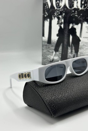 Gucci Yeni Sezon Beyaz Unisex Güneş Gözlüğü G2039-VLL Gucci Yeni Sezon Beyaz Unisex Güneş Gözlüğü G2039-VLL