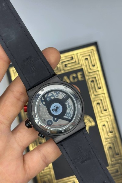 Hublot Geneve Deri Kordon Siyah Erkek Saat | S728 Hublot Geneve Deri Kordon Siyah Erkek Saat | S728