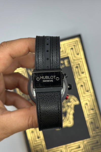 Hublot Geneve Deri Kordon Siyah Erkek Saat | S728 Hublot Geneve Deri Kordon Siyah Erkek Saat | S728