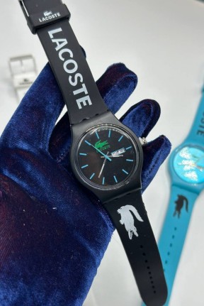 Lacoste Yazılı Siyah Unisex Saat S341 Lacoste Yazılı Siyah Unisex Saat S341