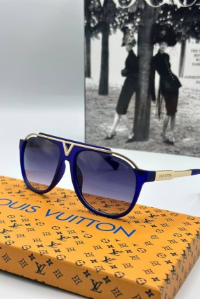 Louis Vuitton Lacivert  İthal Erkek Güneş Gözlüğü  G1833-VLL