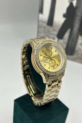 Michael Kors Taşlı Gold Kadın Kol Saat S769 Michael Kors Taşlı Gold Kadın Kol Saat S769