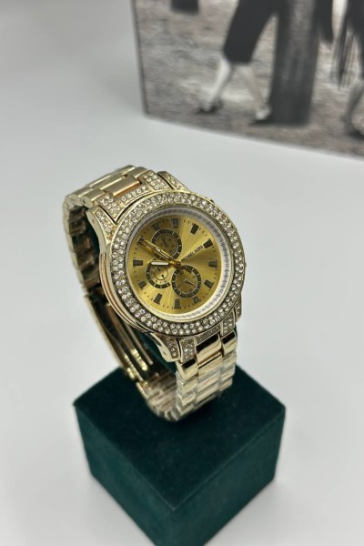 Michael Kors Taşlı Gold Kadın Kol Saat S769 Michael Kors Taşlı Gold Kadın Kol Saat S769