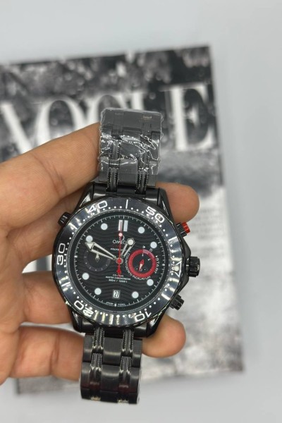 Omega Crono Siyah Erkek Kol Saat S829