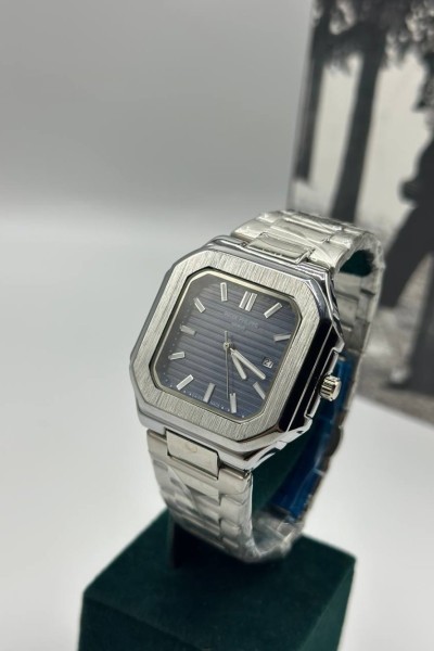 Patek Philippe Gümüş Mavi Kadran Erkek Kol Saat S807-VLL Patek Philippe Gümüş Mavi Kadran Erkek Kol Saat S807-VLL