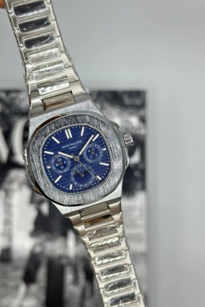 Patek Philippe Gümüş Mavi Kadran Erkek S814-VLL Patek Philippe Gümüş Mavi Kadran Erkek S814-VLL