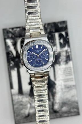 Patek Philippe Gümüş Mavi Kadran Erkek S814-VLL Patek Philippe Gümüş Mavi Kadran Erkek S814-VLL