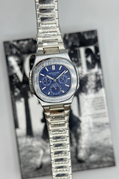 Patek Philippe Gümüş Mavi Kadran Erkek S814-VLL
