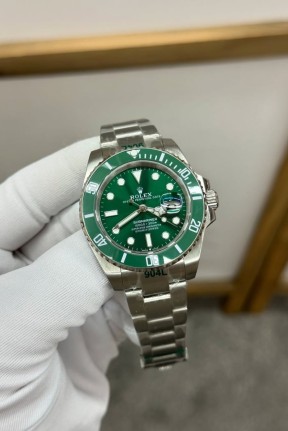 Rolex Çelik Gümüş Yeşil Erkek Kol Saati | S753-VLL Rolex Çelik Gümüş Yeşil Erkek Kol Saati | S753-VLL