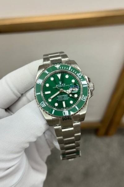 Rolex Çelik Gümüş Yeşil Erkek Kol Saati | S753-VLL Rolex Çelik Gümüş Yeşil Erkek Kol Saati | S753-VLL