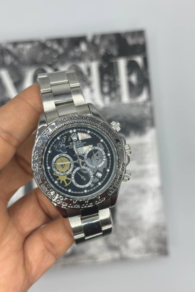 Rolex Crono Gümüş Erkek Kol Saat S827