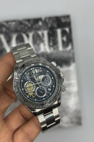 Rolex Crono Gümüş Erkek Kol Saat S827