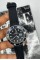 Rolex Crystal Perpetual Date Siyah Erkek Kol Saati  S516