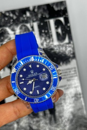 Rolex Crystal Perpetual Date Mavi Erkek Kol Saati S517 Rolex Crystal Perpetual Date Mavi Erkek Kol Saati S517