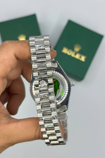 Rolex DateJust Taşlı Gümüş Erkek Kol Saat S813-VLL Rolex DateJust Taşlı Gümüş Erkek Kol Saat S813-VLL