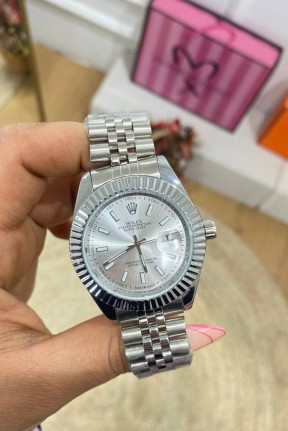 Rolex Datejust Gümüş Unisex Kol Saati S598 Rolex Datejust Gümüş Unisex Kol Saati S598