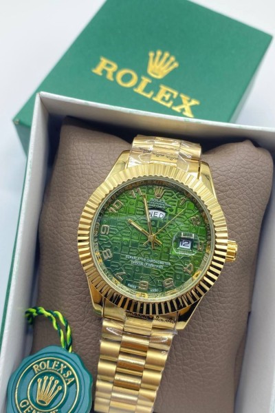 Rolex Day-Date Gold -Yeşil Kadran Erkek Kol Saati S625 Rolex Day-Date Gold -Yeşil Kadran Erkek Kol Saati S625