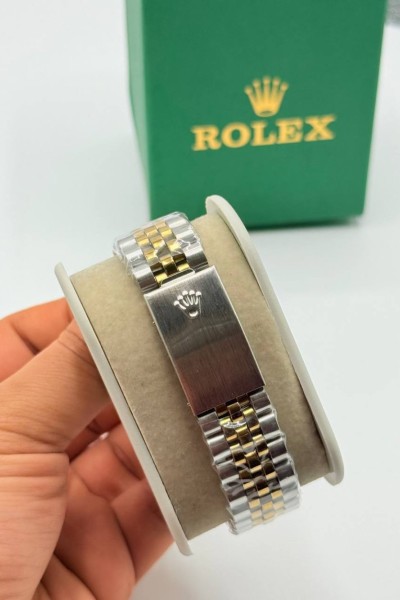 Rolex Gold-Gümüş Yeşil Kadran Kadın Saat S609-VLL Rolex Gold-Gümüş Yeşil Kadran Kadın Saat S609-VLL