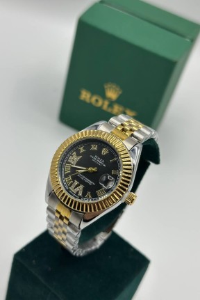 Rolex Lux Gold-Gümüş Kadın Kol Saat S851 Rolex Lux Gold-Gümüş Kadın Kol Saat S851