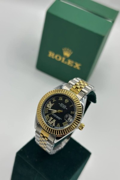 Rolex Lux Gold-Gümüş Kadın Kol Saat S851