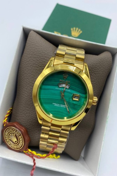 Rolex Oyster Perpetual Yeşil Kadran Kol Saati  S626