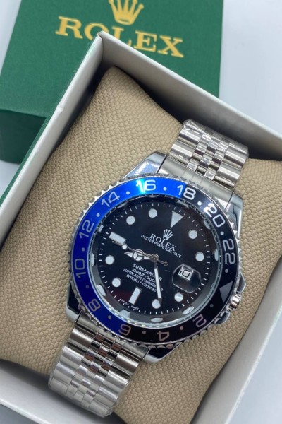 Rolex Submariner Gümüş Mavi Erkek Kol Saati  S602