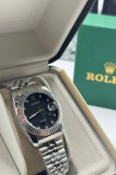 Rolex Taşlı Gümüş Kadın Saat  S605-VLL