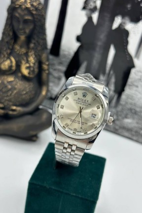 Rolex Taşlı Gümüş Saat S356 Rolex Taşlı Gümüş Saat S356