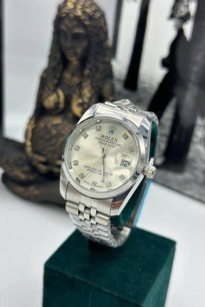 Rolex Taşlı Gümüş Saat S356 Rolex Taşlı Gümüş Saat S356