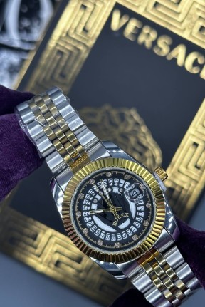 Rolex Unisex Gold Gümüş İthal Saat S376 Rolex Unisex Gold Gümüş İthal Saat S376