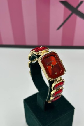 Swarovski Gold-Kırmızı Kadın Kol Saati S792 Swarovski Gold-Kırmızı Kadın Kol Saati S792