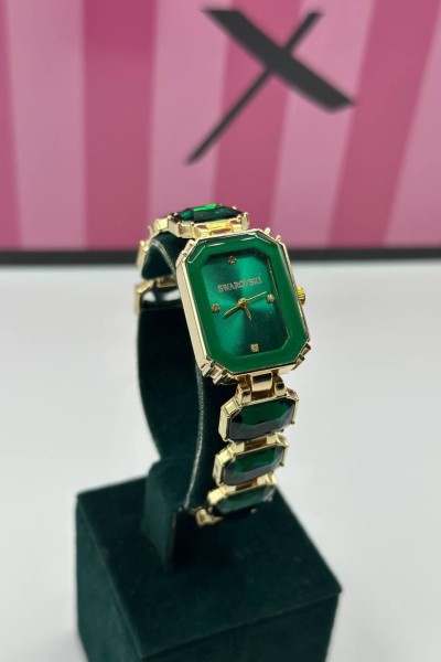 Swarovski Zümrüt Yeşili Kadın Kol Saati S796