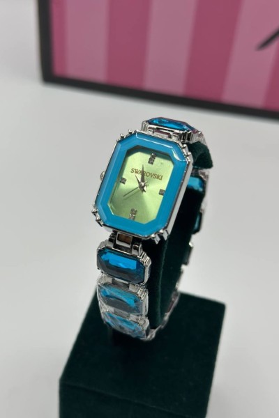 Swarovski Turkuaz Kadın Kol Saati S799 Swarovski Turkuaz Kadın Kol Saati S799