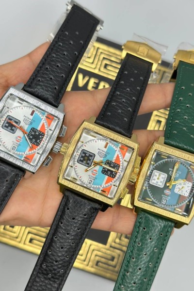 TAG Heuer Monaco Yeşil Kordon Erkek Kol Saat S789-VLL TAG Heuer Monaco Yeşil Kordon Erkek Kol Saat S789-VLL