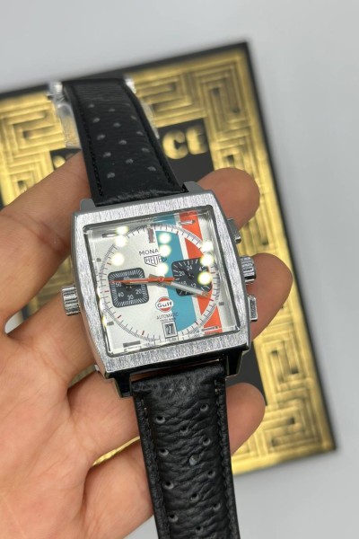 TAG Heuer Monaco Gümüş- Deri Kordon Erkek Kol Saat S791-VLL TAG Heuer Monaco Gümüş- Deri Kordon Erkek Kol Saat S791-VLL